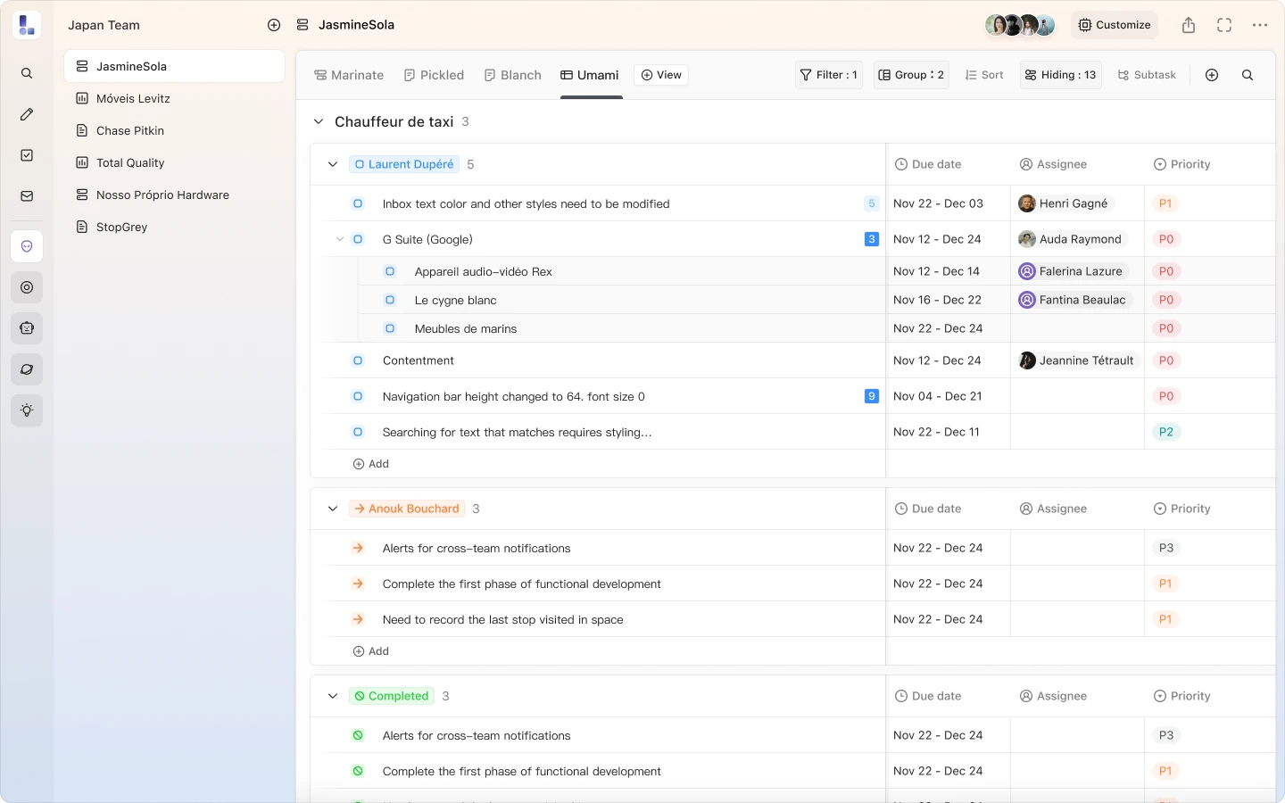 The task view anchors both paths in a real product context.